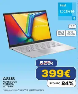 Euronics ASUS NOTEBOOK F1504ZA NJ788W offerta