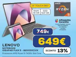 Euronics LENOVO NOTEBOOK IDEAPAD FLEX 5 - 82XX00CVIX offerta