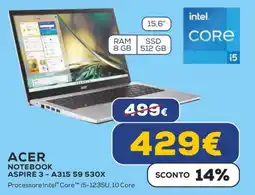 Euronics ACER NOTEBOOK ASPIRE 3 - A315 59 530X offerta