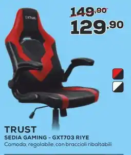 Euronics TRUST SEDIA GAMING - GXT703 RIYE offerta