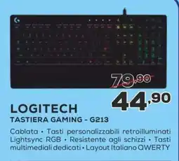 Euronics LOGITECH TASTIERA GAMING - G213 offerta