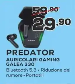 Euronics PREDATOR AURICOLARI GAMING GALEA 330 offerta
