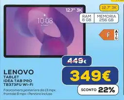 Euronics LENOVO TABLET IDEA TAB PRO TB373FU Wi-Fi offerta