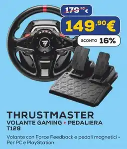 Euronics THRUSTMASTER VOLANTE GAMING +PEDALIERA T128 offerta