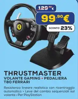 Euronics THRUSTMASTER VOLANTE GAMING + PEDALIERA T80 FERRARI offerta