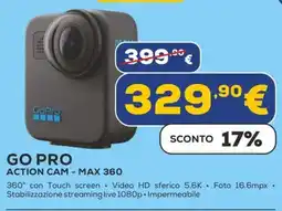 Euronics GO PRO ACTION CAM - MAX 360 offerta