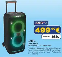 Euronics JBL SPEAKER PARTYBOX STAGE 320 offerta