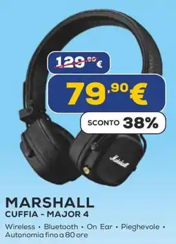Euronics MARSHALL CUFFIA - MAJOR 4 offerta