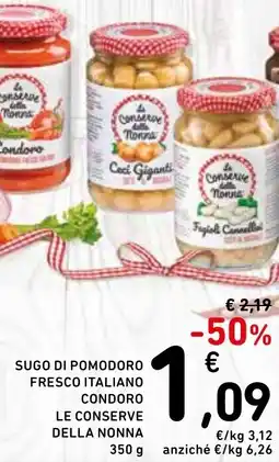Spazio Conad Sugo di pomodoro fresco italiano condoro le conserve della nonna offerta