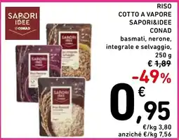 Spazio Conad Riso cotto a vapore SAPORI&IDEE CONAD offerta