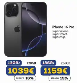 Euronics iPhone 16 Pro offerta