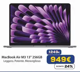 Euronics MacBook Air M3 13" 256GB offerta