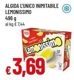 Famila Algida l'unico inimitabile lemonissimo offerta