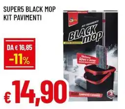 Famila Super5 black MOP kit pavimenti offerta