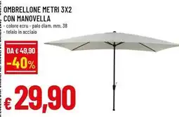Famila Ombrellone metri 3×2 con manovella offerta