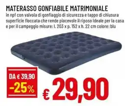 Famila Materasso gonfiabile matrimoniale offerta
