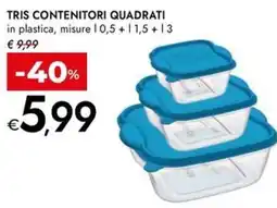 Bennet Tris contenitori quadrati offerta