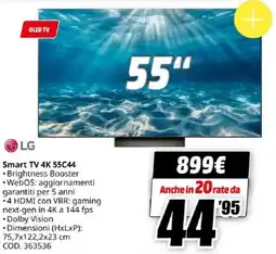 MediaWorld LG Smart TV 4K 55C44 offerta