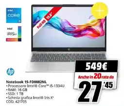 MediaWorld hp Notebook 15-FD0082NL offerta
