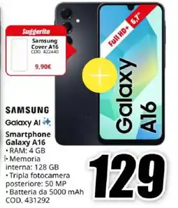 MediaWorld SAMSUNG Smartphone Galaxy A16 offerta