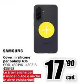 MediaWorld SAMSUNG Cover in silicone per Galaxy A36 offerta