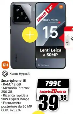 MediaWorld mi Smartphone 15 offerta