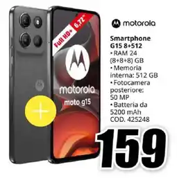 MediaWorld motorola Smartphone G158+512 offerta