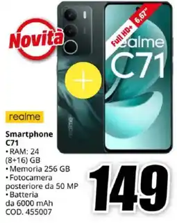 MediaWorld realme Smartphone C71 offerta