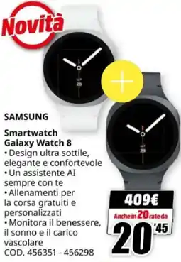 MediaWorld SAMSUNG Smartwatch Galaxy Watch 8 offerta