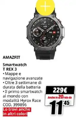 MediaWorld AMAZFIT Smartwatch T REX 3 offerta