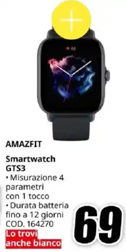 MediaWorld AMAZFIT Smartwatch GTS3 offerta