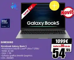 MediaWorld SAMSUNG Notebook Galaxy Book 5 offerta