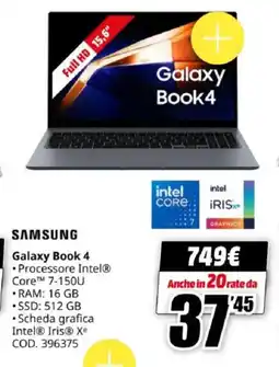 MediaWorld SAMSUNG Galaxy Book 4 offerta