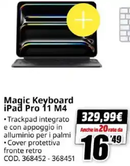 MediaWorld Magic Keyboard iPad Pro 11 M4 offerta