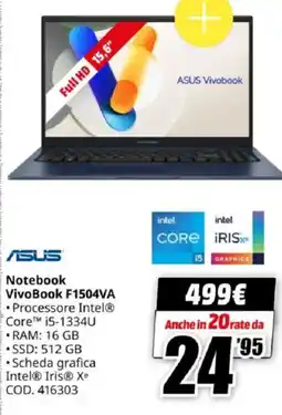 MediaWorld ASUS Vivobook VivoBook F1504VA offerta