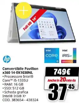 MediaWorld hp Convertibile Pavilion x360 14-EK1030NL offerta