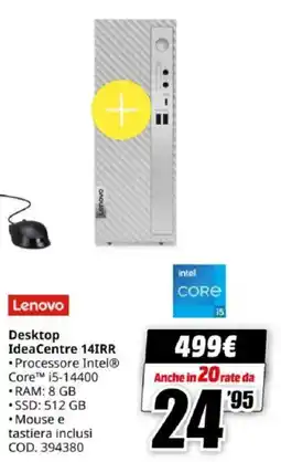 MediaWorld Lenovo Desktop IdeaCentre 14IRR offerta