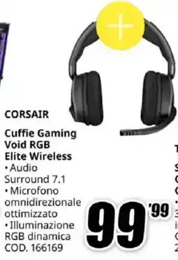 MediaWorld CORSAIR Cuffie Gaming Void RGB Elite Wireless offerta