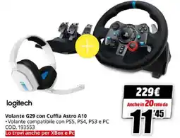 MediaWorld logitech Volante G29 con Cuffia Astro A10 offerta