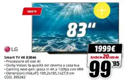 MediaWorld LG Smart TV 4K 83B46 offerta