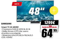 MediaWorld SAMSUNG Smart TV 4K 48590F offerta