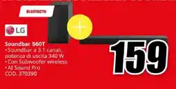 MediaWorld LG Soundbar S60T offerta
