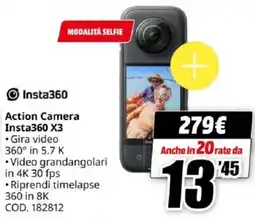 MediaWorld Insta360 Action Camera Insta360 X3 offerta