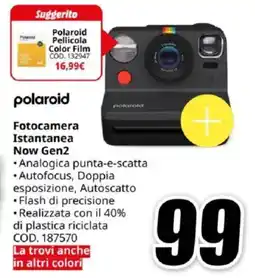 MediaWorld Polaroid Fotocamera Istantanea Now Gen2 offerta