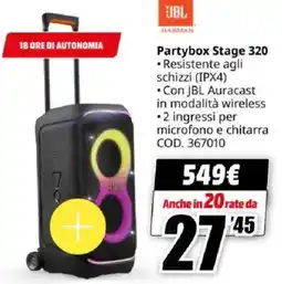 MediaWorld JBL Partybox Stage 320 offerta