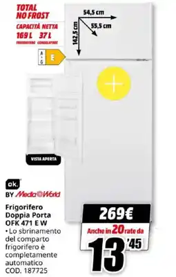MediaWorld ok BY Media World Frigorifero Doppia Porta OFK 471 E W offerta