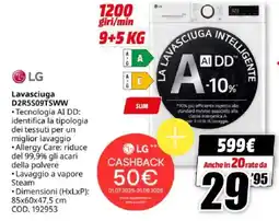 MediaWorld LG Lavasciuga D2R5S09TSWW offerta