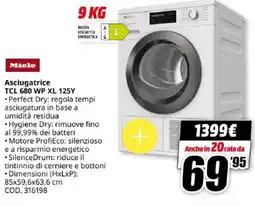 MediaWorld Miele Asciugatrice TCL 680 WP XL 125Y offerta