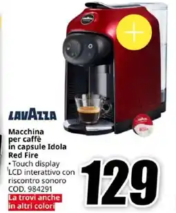 MediaWorld LAVAZZA Macchina per caffè in capsule Idola Red Fire offerta