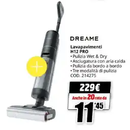 MediaWorld DREAME Lavapavimenti H12 PRO offerta